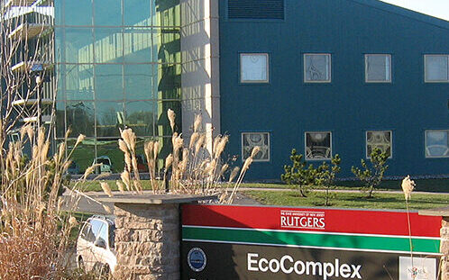 Outdoor view of the Rutgers EcoComplex.